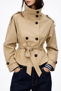 Women's double-breasted trench coat