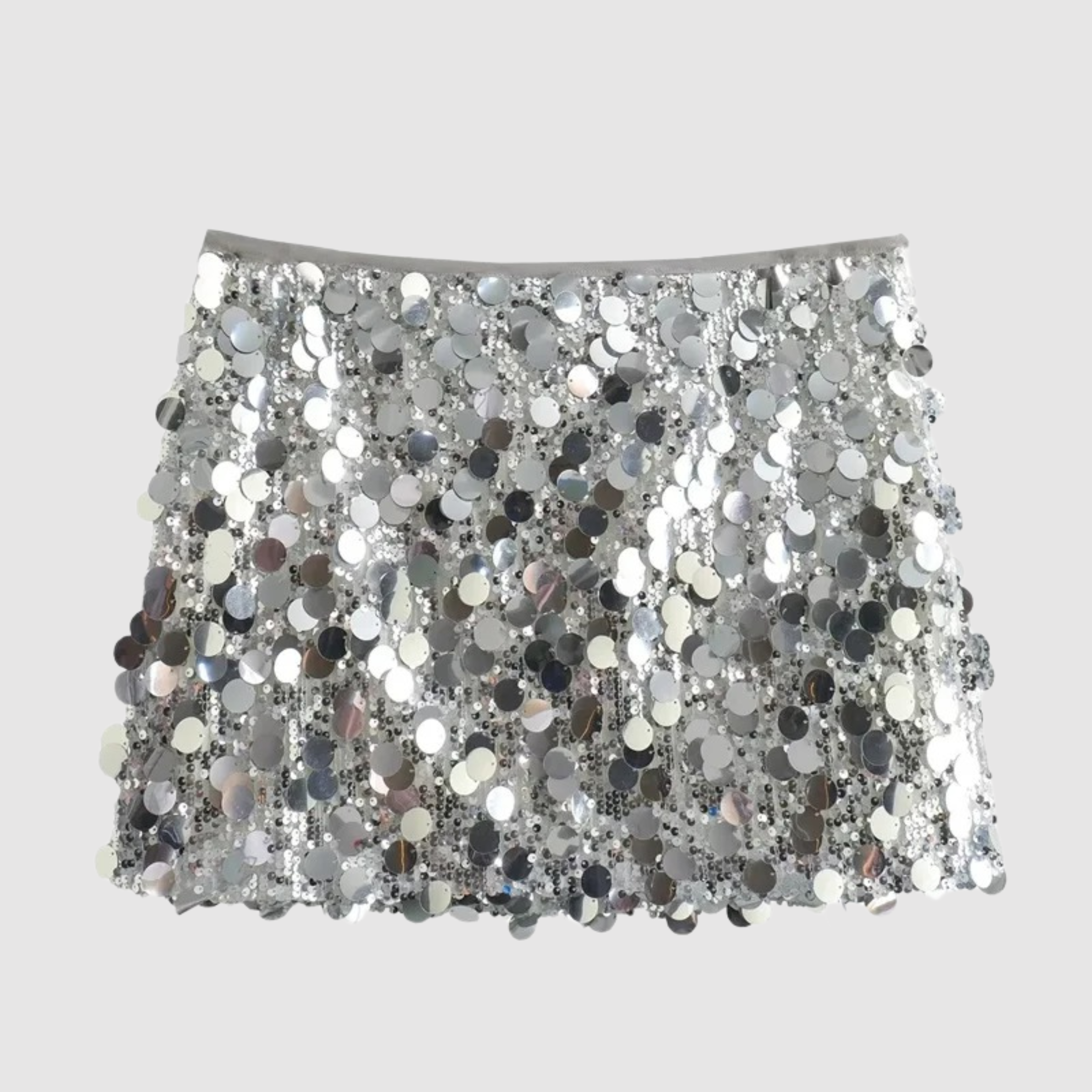 Women's embellished sequin mini party skirt