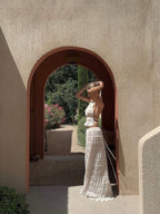 Women's halter neck top and maxi skirt 2-piece set