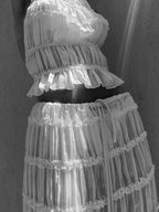 Women's halter neck top and maxi skirt 2-piece set