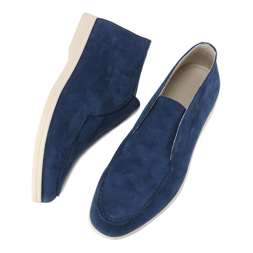 Men's high-heel loafers with slip-on construction