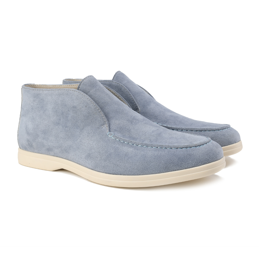 Men's high-heel loafers with slip-on construction