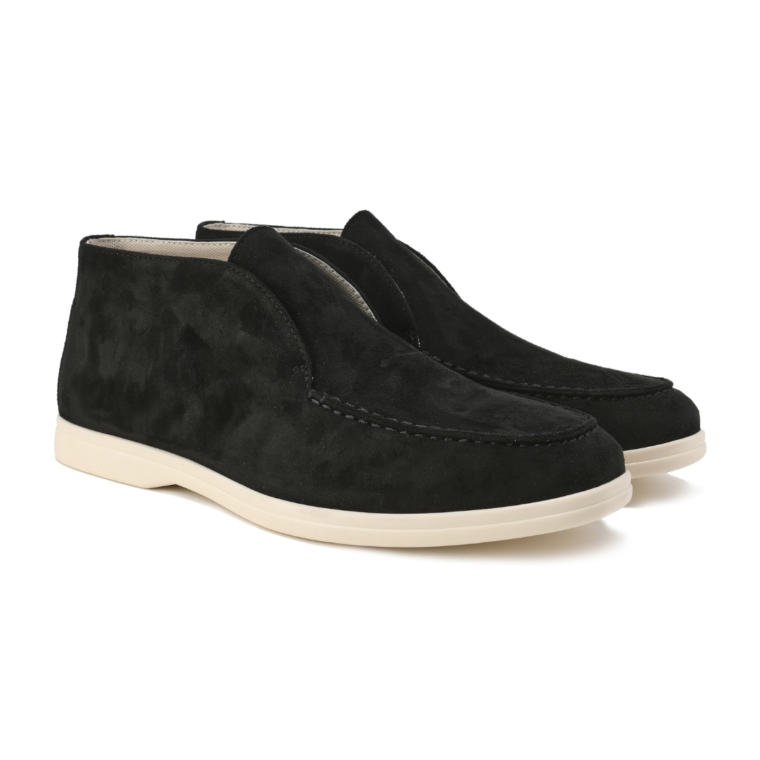 Men's high-heel loafers with slip-on construction
