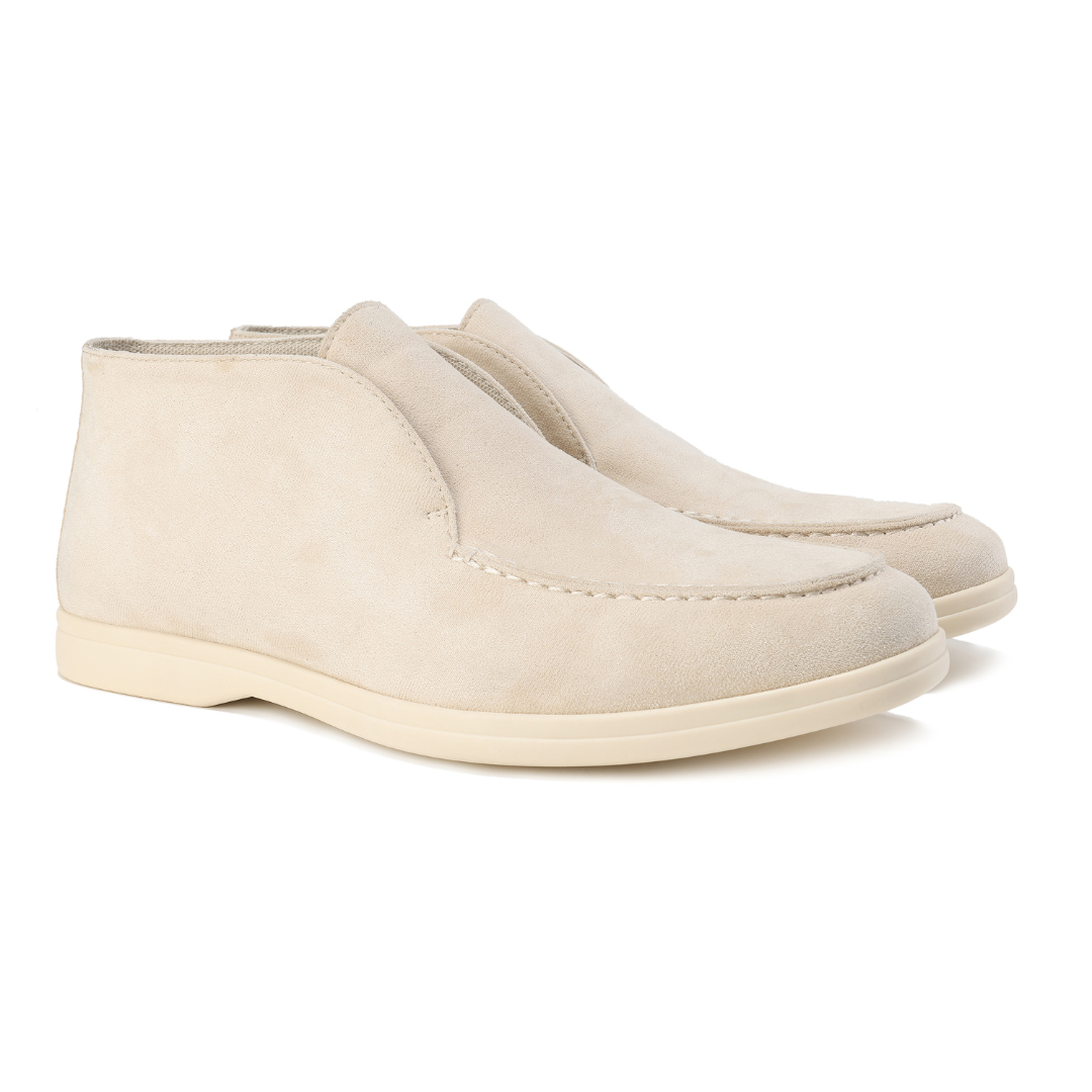 Men's high-heel loafers with slip-on construction