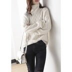 Women's high-neck jumper with long sleeves