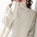 Women's high-neck jumper with long sleeves