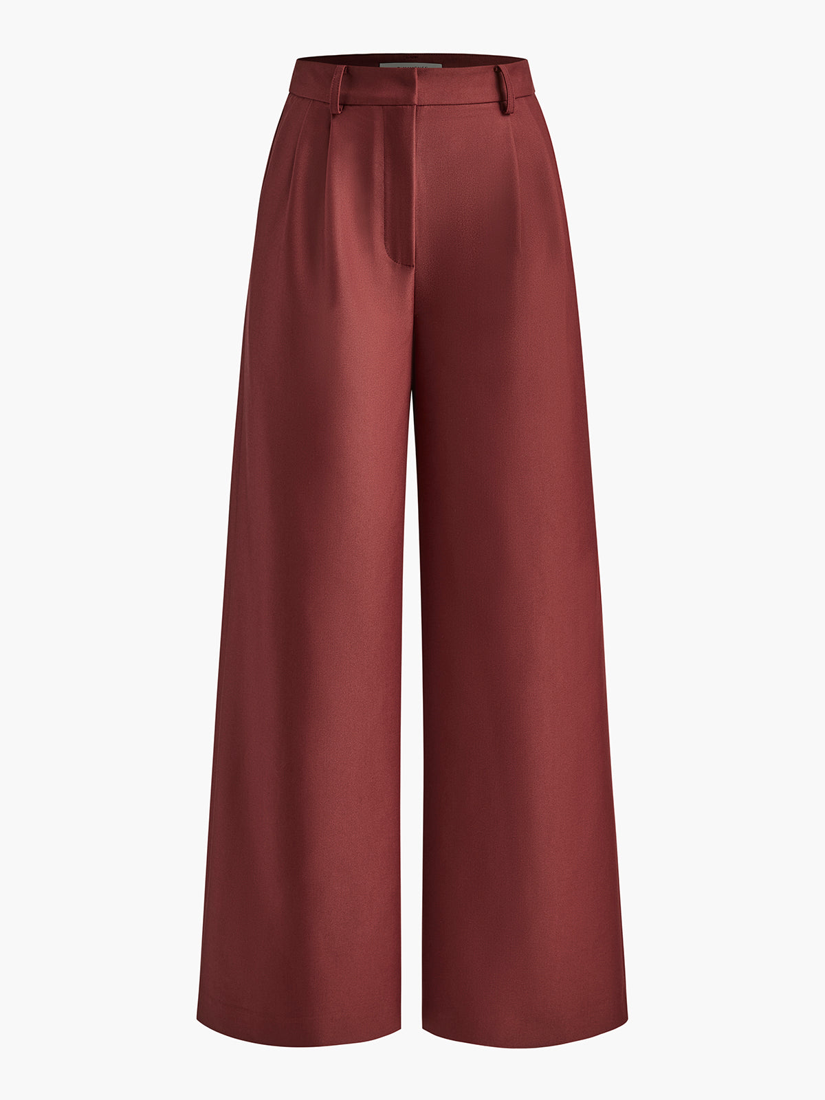 Women's high-waisted pleated wide-leg trousers