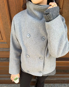 Women's jacket with stand-up collar