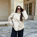 Women's jacket with stand-up collar