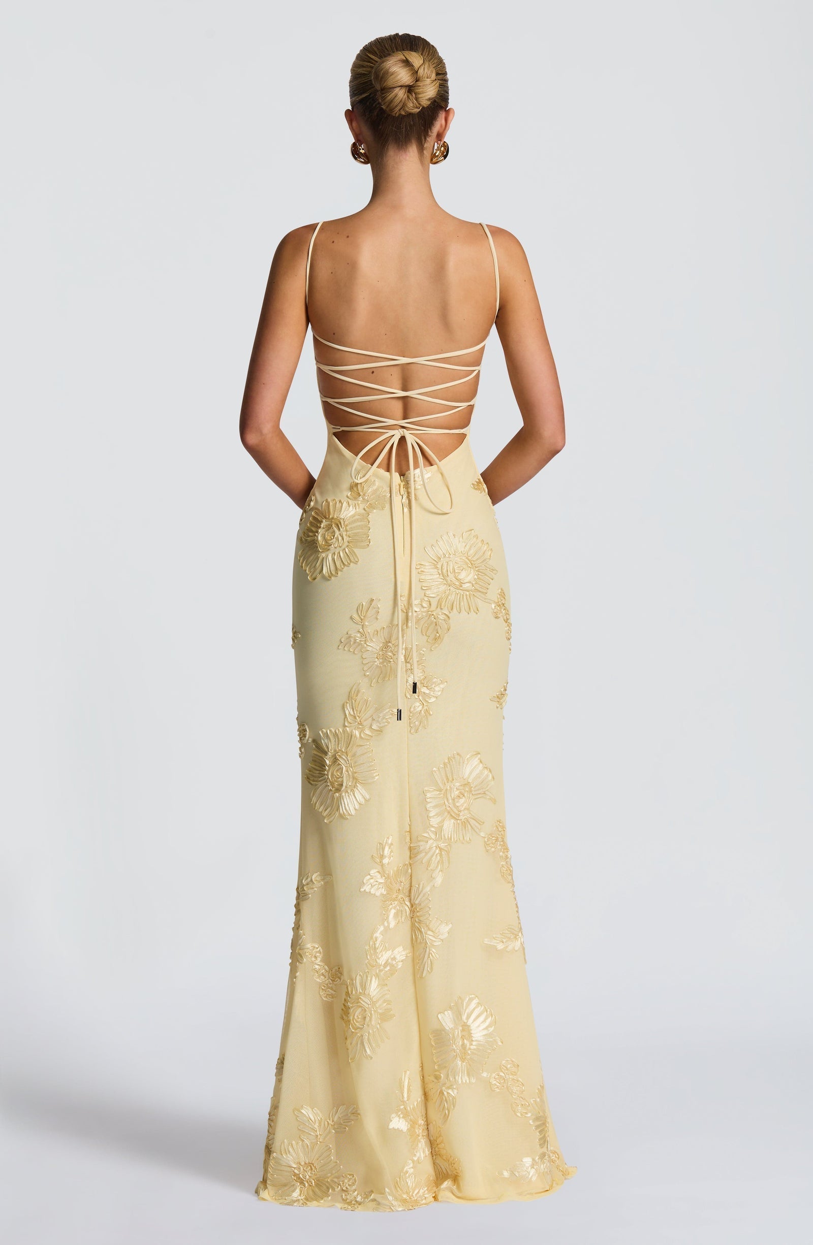 Women's jacquard corset maxi wedding guest dress