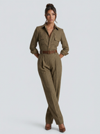 Women's jumpsuit with check pattern