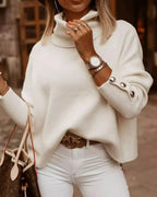 Women's knit sweater with crew neck