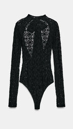 Women's lace top and bow mini skirt 2 piece set