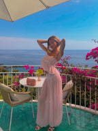 Women's lace top and wide-leg pants summer set