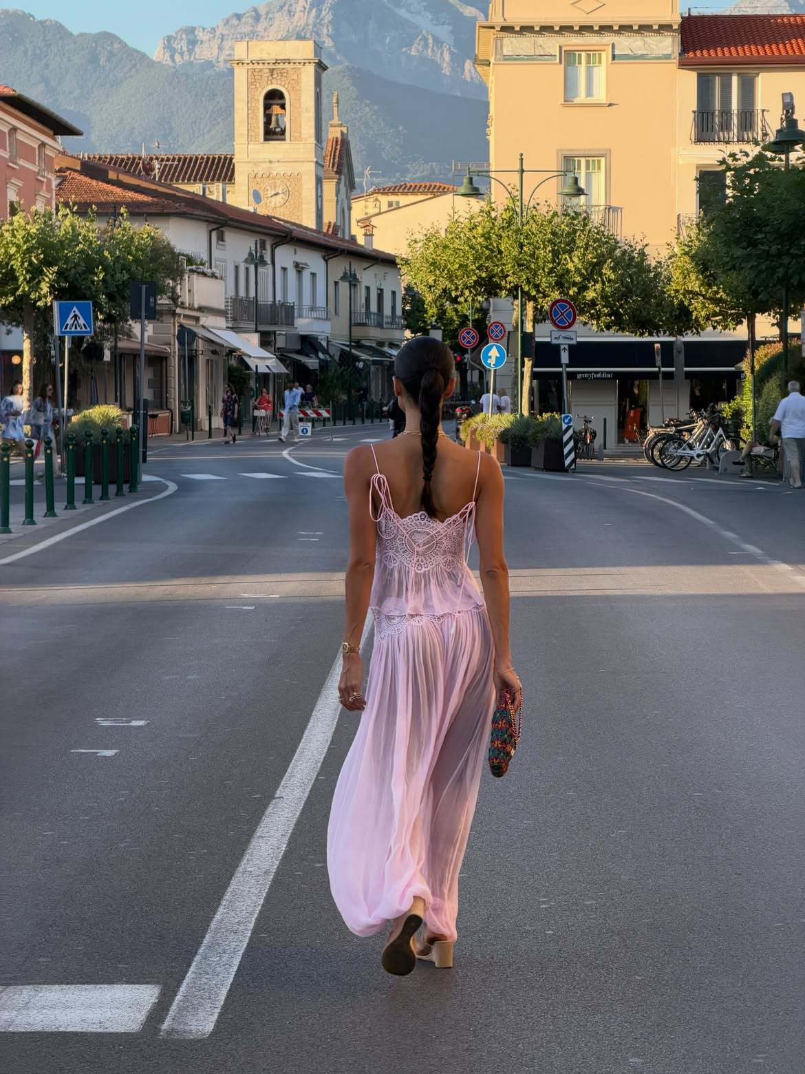 Women's lace top and wide-leg pants summer set