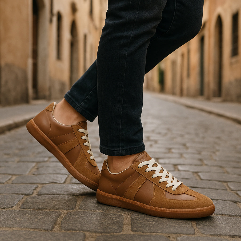 Women's lace-up sneakers with cushioned insole