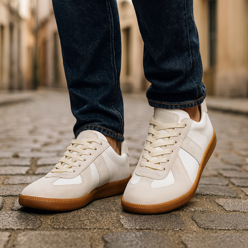 Women's lace-up sneakers with cushioned insole