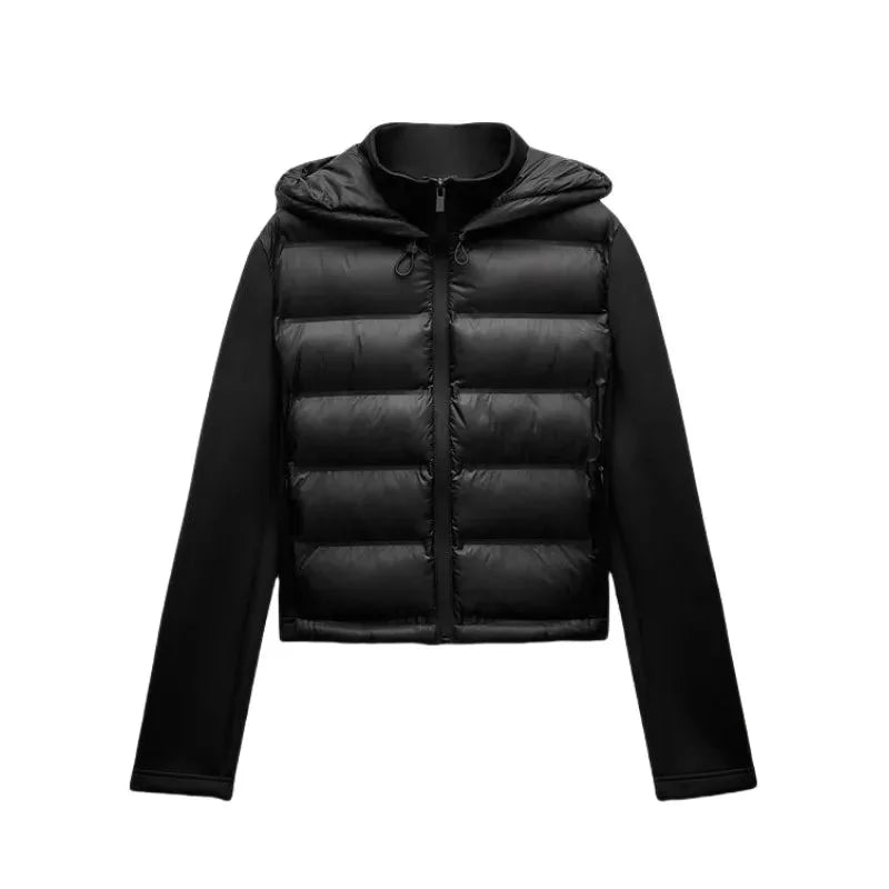 Women's lightweight hooded jacket with zip fastening