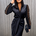 Women's long cocktail dress with structured bodice