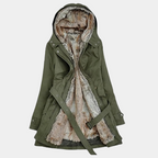 Women's long parka with hood