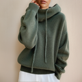 Women's long-sleeve pullover sweater with crew neckline