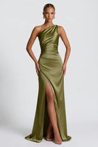 Women's maxi dress with front slit