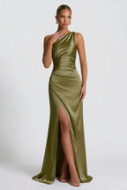 Women's maxi dress with front slit