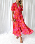 Women's maxi dress with open back and sleeveless design
