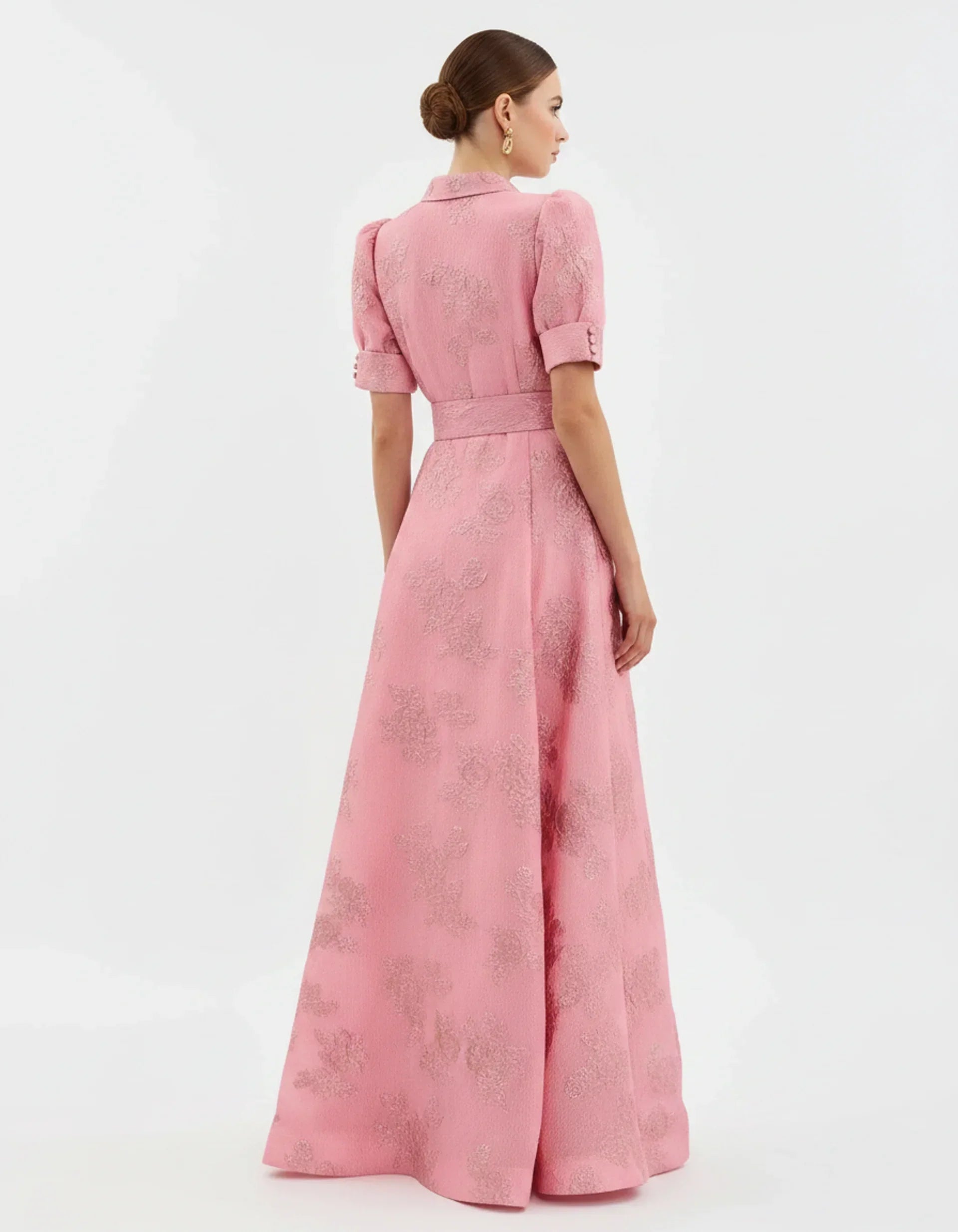 Women's midi dress with defined waist