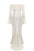 Women's lace maxi wedding guest dress