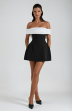 Women's off-shoulder mini cocktail dress