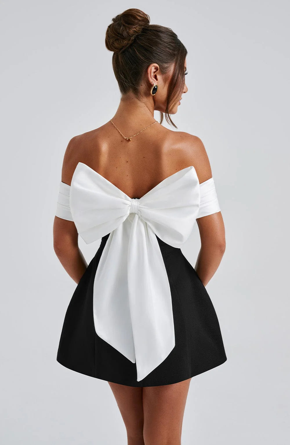 Women's off-shoulder mini cocktail dress