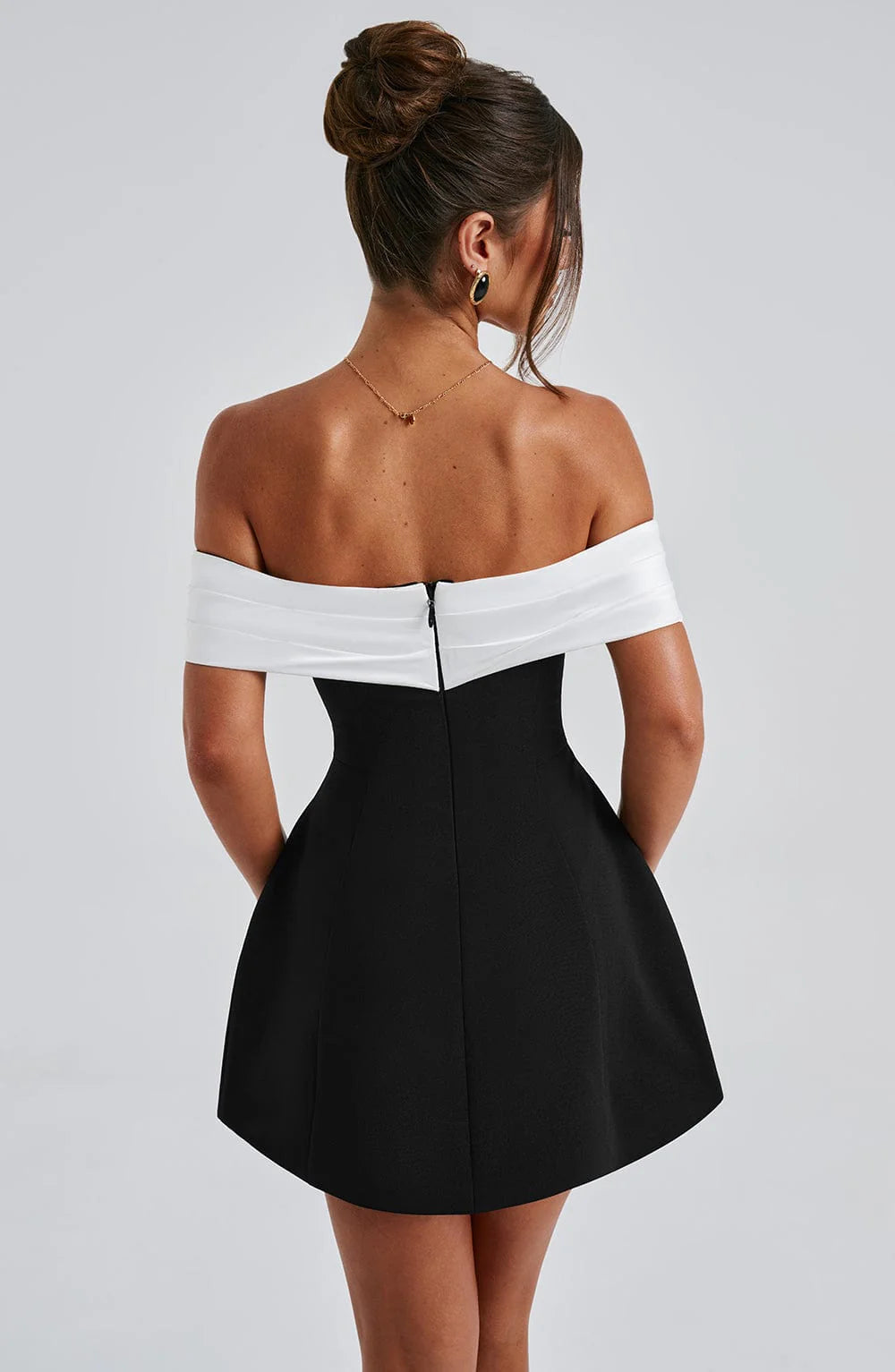 Women's off-shoulder mini cocktail dress