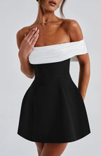 Women's off-shoulder mini cocktail dress