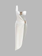 Women's cut-out midi cocktail dress