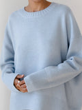 Women's oversized crewneck knit sweater
