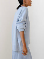 Women's oversized crewneck knit sweater