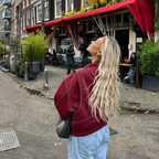 Women's oversized jacket with dropped shoulders and zip fastening