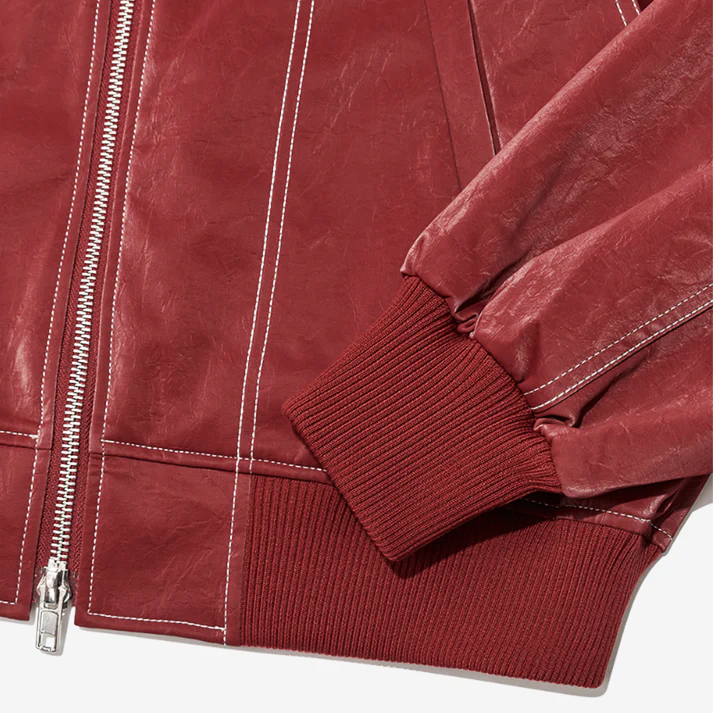 Women's oversized jacket with dropped shoulders and zip fastening