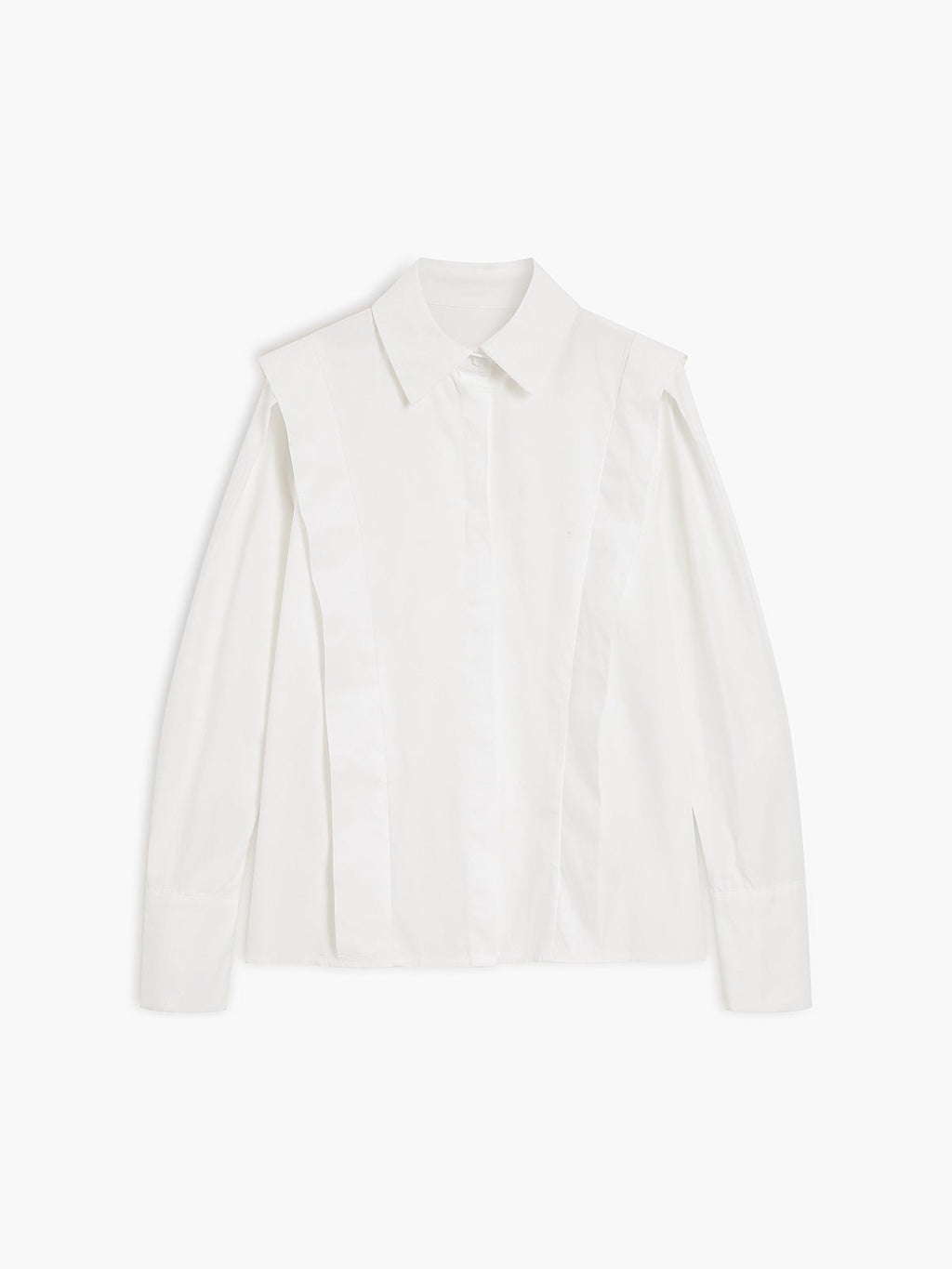 Women's oversized square collar button-down office blouse