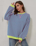 Women's oversized striped pullover