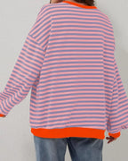 Women's oversized striped pullover