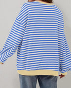 Women's oversized striped pullover