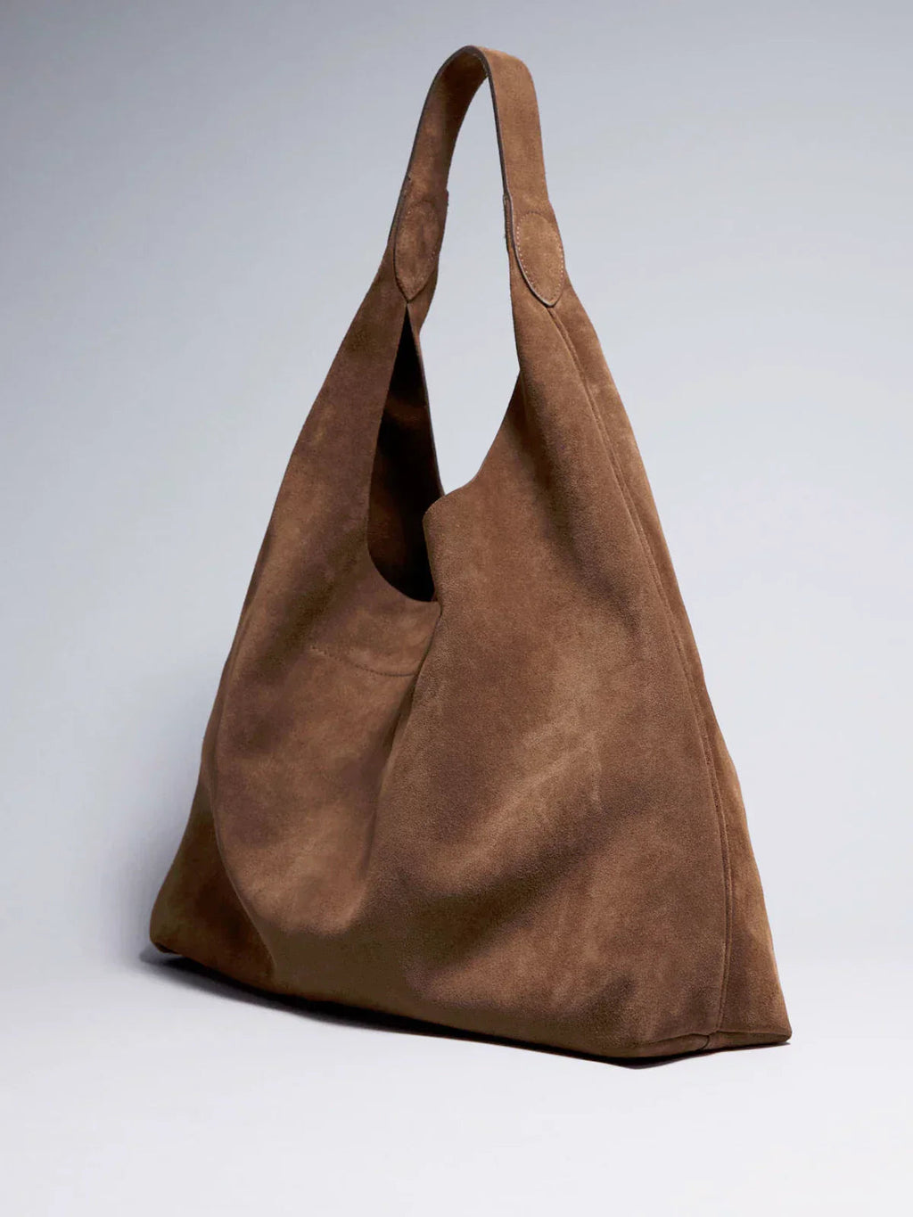 Women's oversized suede shoulder tote bag