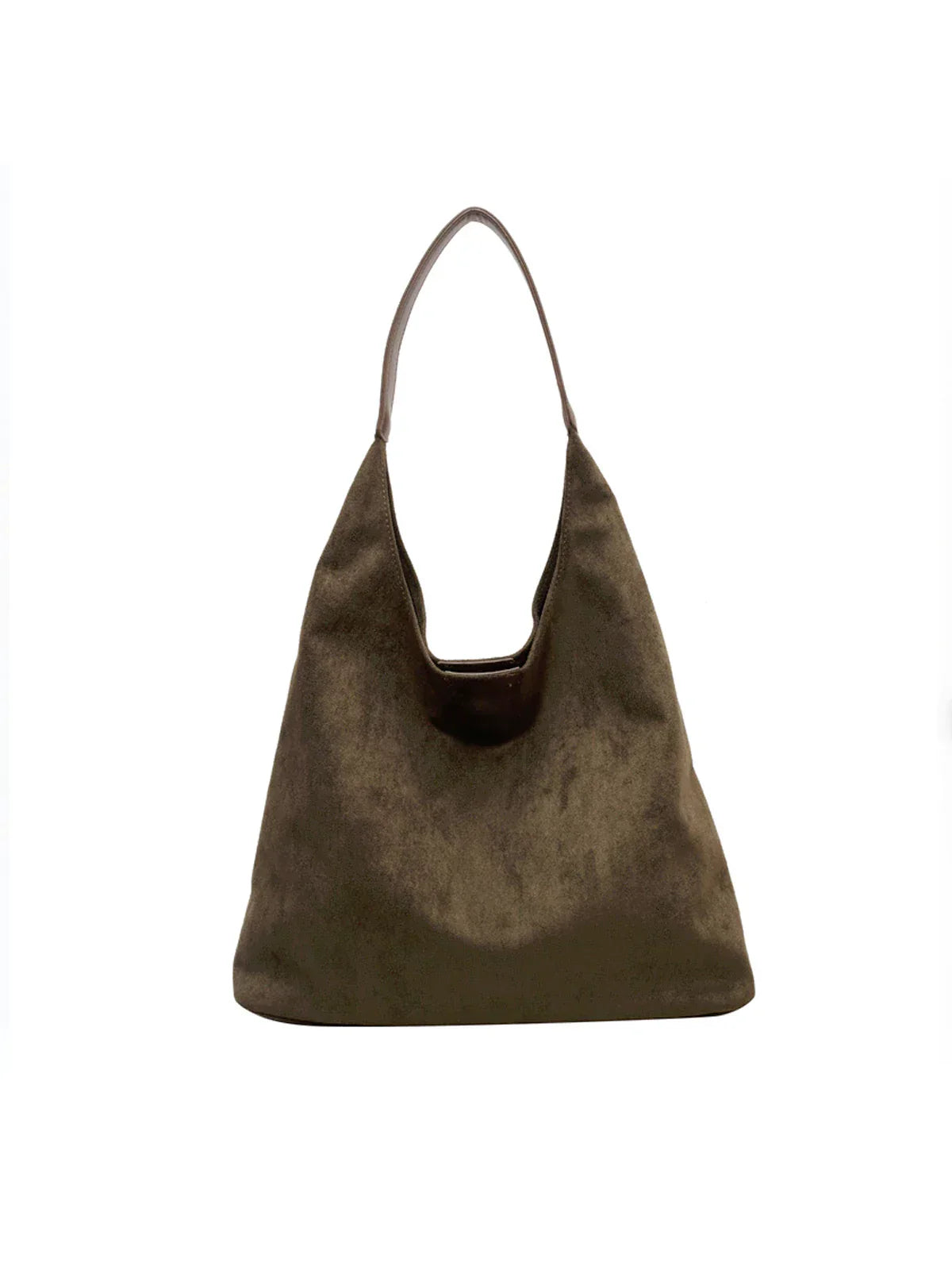 Women's oversized suede shoulder tote bag