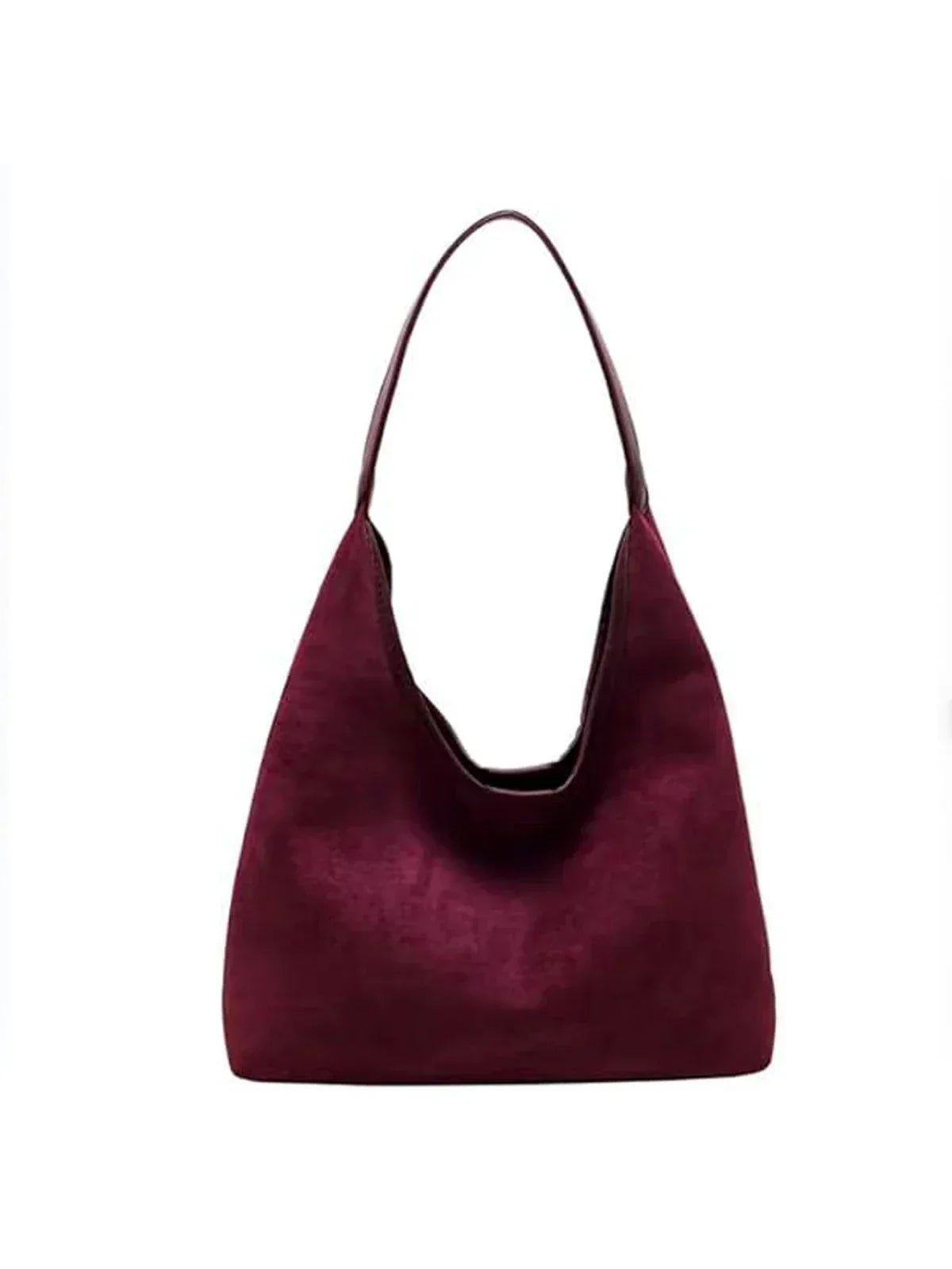 Women's oversized suede shoulder tote bag
