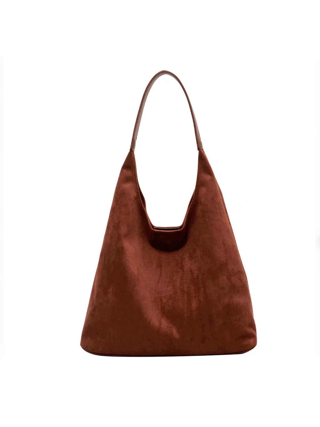 Women's oversized suede shoulder tote bag
