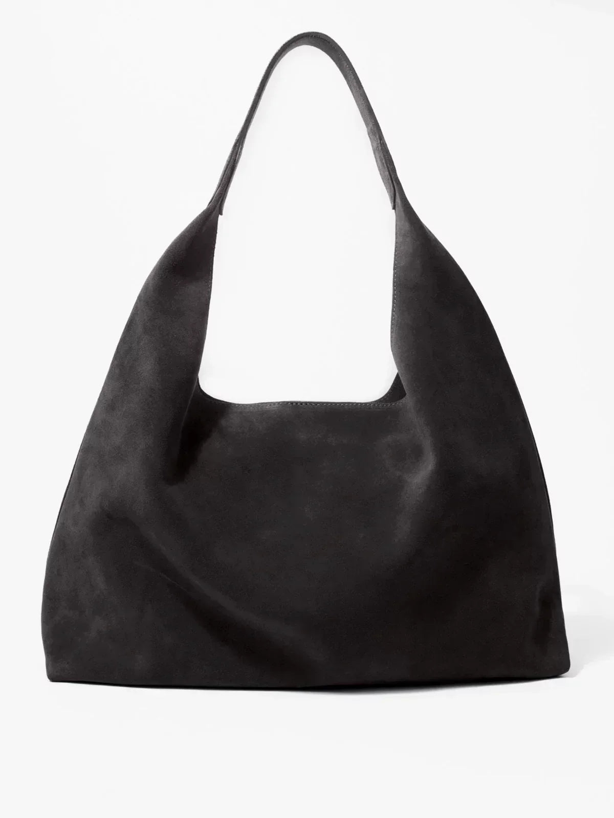 Women's oversized suede shoulder tote bag