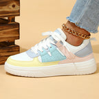 Women's platform sneakers with lace-up front