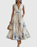 Women's pleated maxi dress